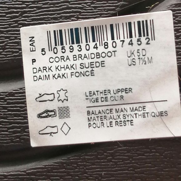 Clarks Womens Ankle Boot Cora Braid Tan Suede Side Zip Elastic Inset 7.5 NEW - Picture 9 of 10